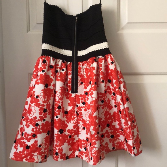 Strapless Floral Dress - Picture 2 of 4